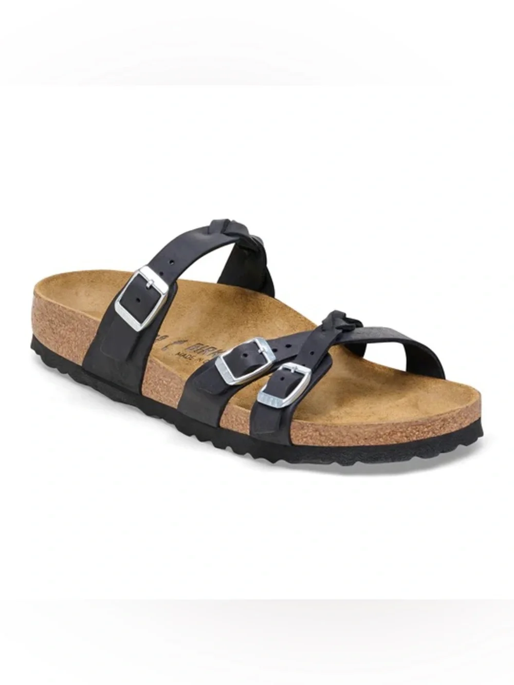 Birkenstock Franca Braided black leather sandals 38